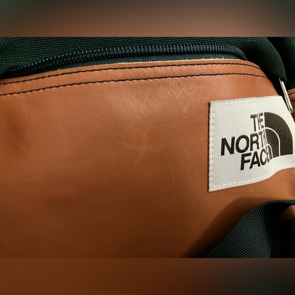 The North Face Leather Canvas Brown Label Lumbar Belt Bag Fanny Pack Crossbody - Picture 7 of 7